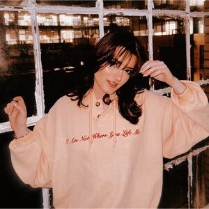 Boys Lie I am not where you left me angel hoodie- XS